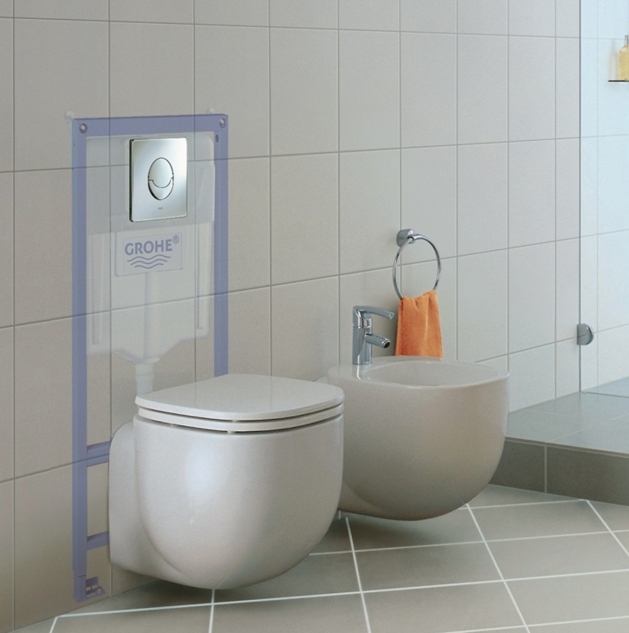 GROHE Skate Air chrome WC dual flush plate Vertical 38505000 Germany