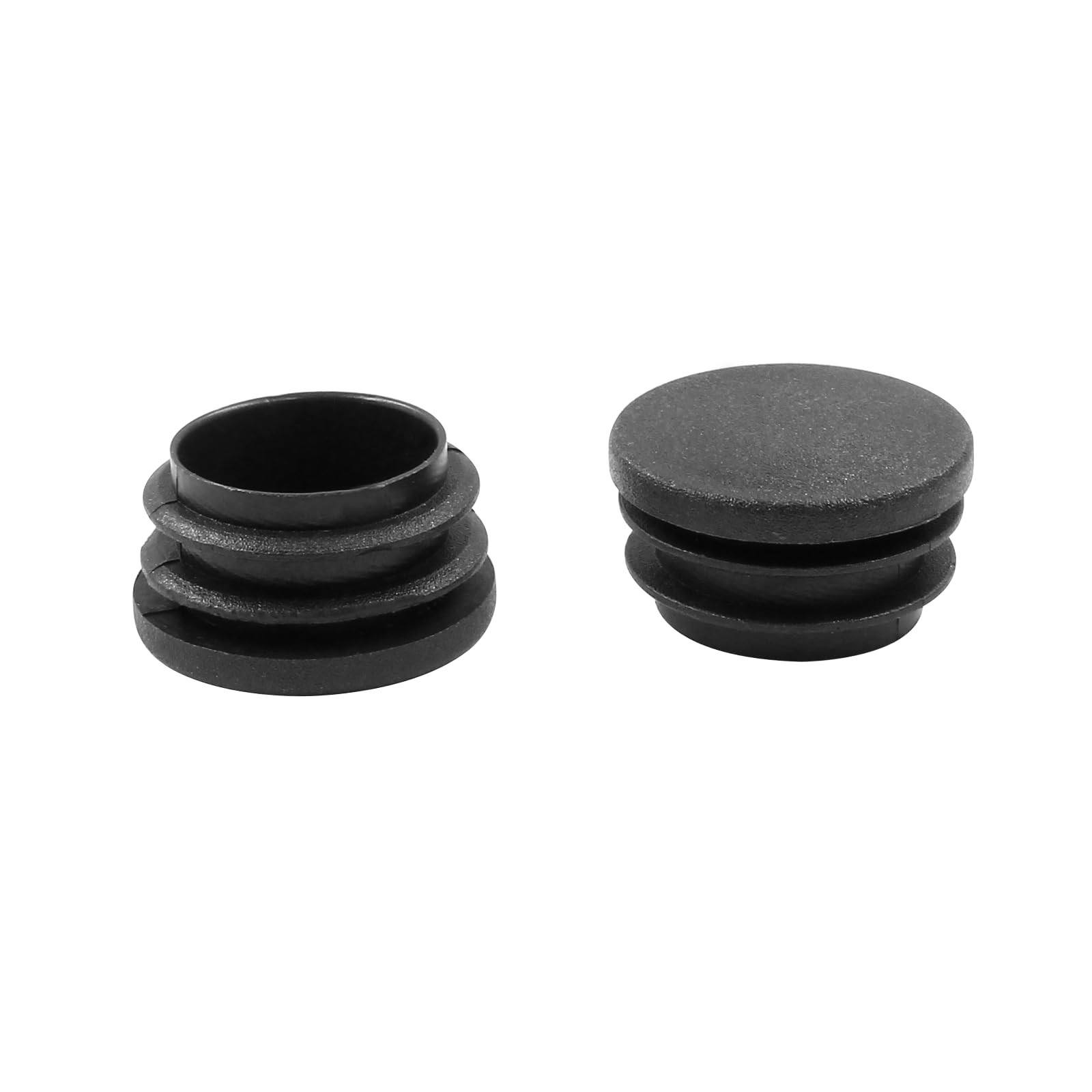 Bonsicoky 12 Pack 1-1/4 Inch (32mm) Round Plastic Hole Plugs, Black 12 Pcs