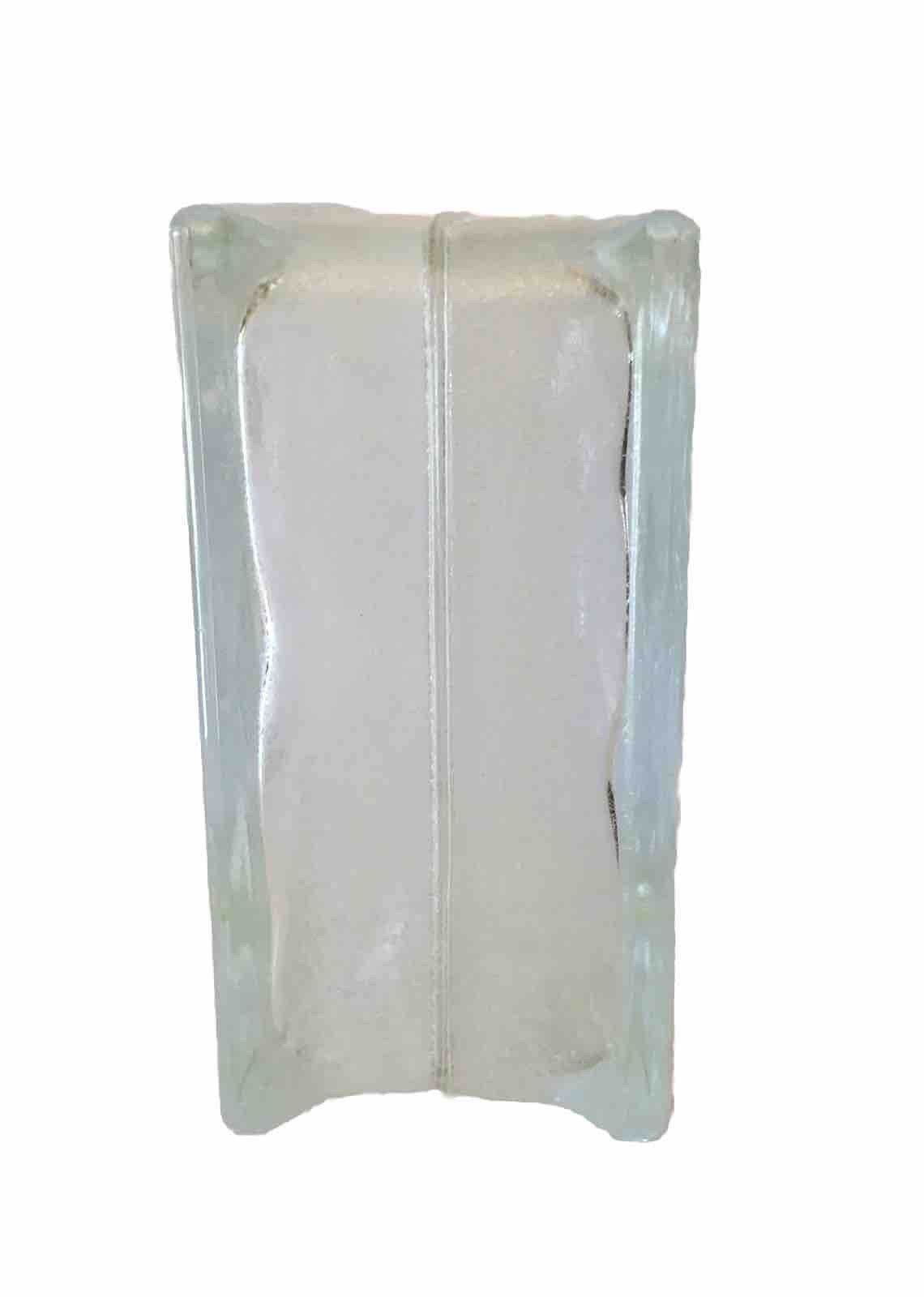 Pittsburgh Corning Decora Glass Block 8X8X4″ RETIRED New Wavy Brick NOS USA