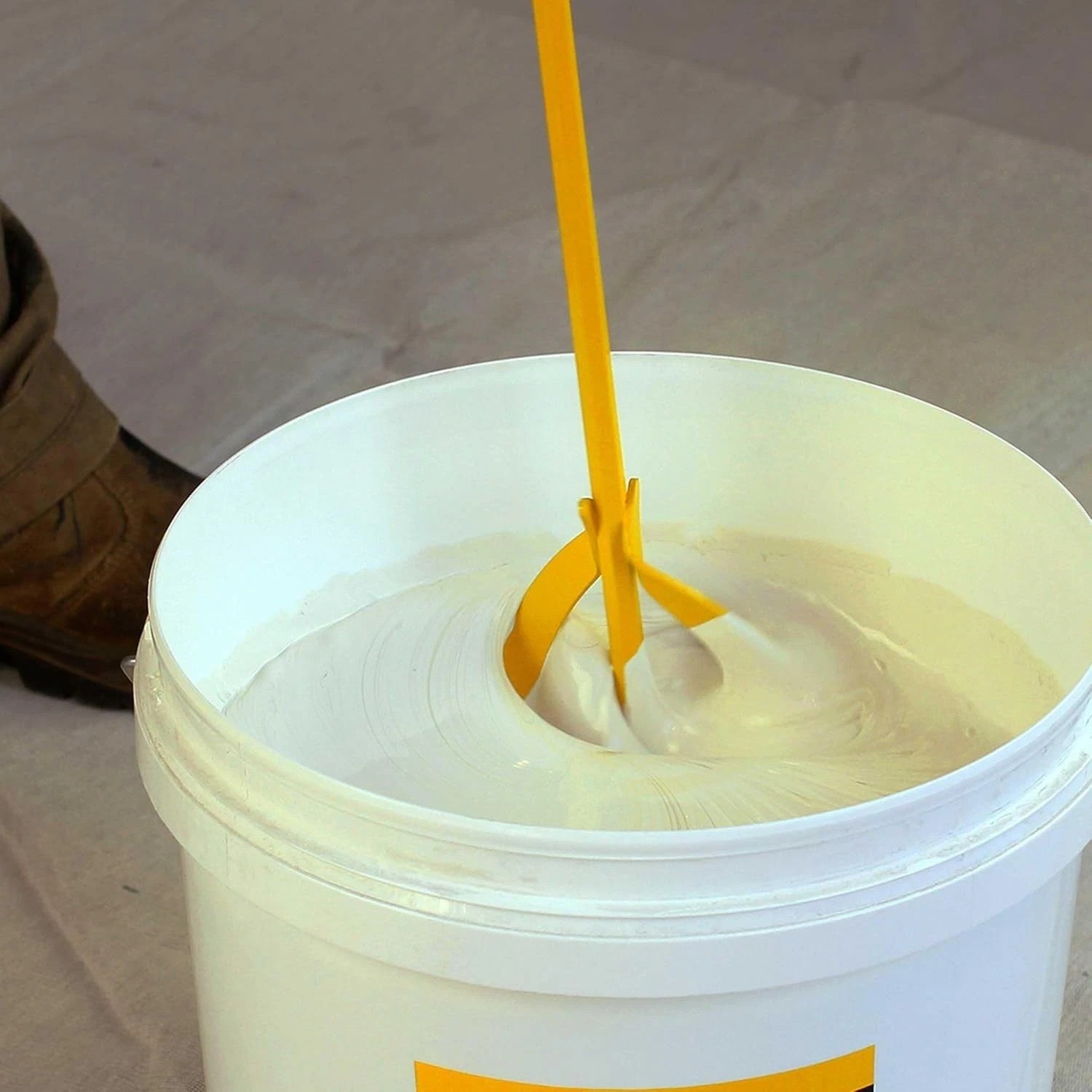 Paint & Mud Mixer Drill Stirrer Tool Hex Head for 1-5 Gallon Buckets Yellow