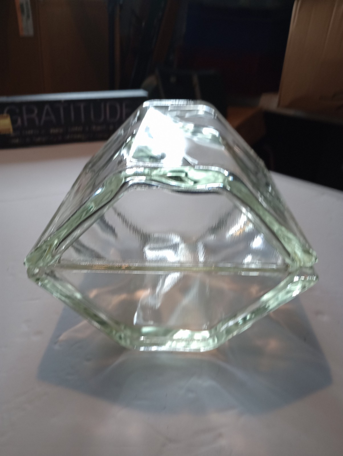 Vintage Art Deco hexagonal Glass Block Architectural RARE Glass Block BUY 1 TO 5