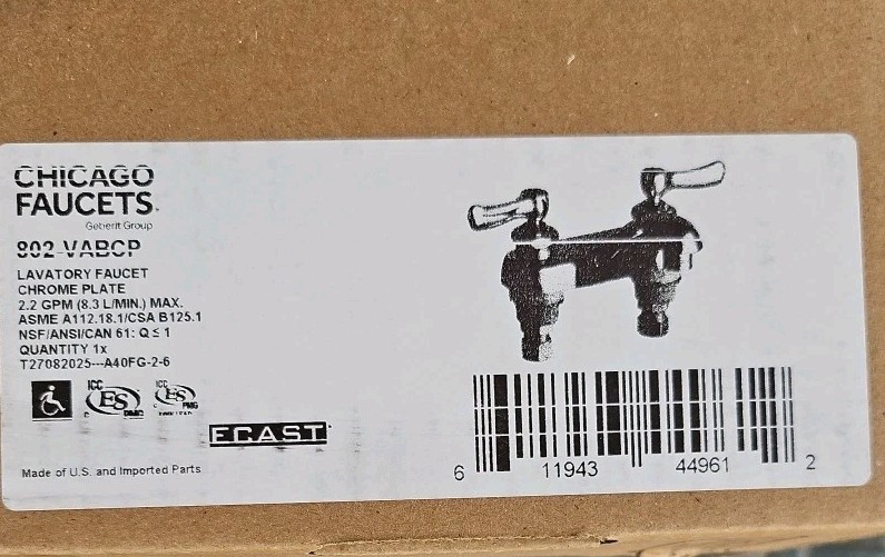 CHICAGO FAUCETS 802-VABCP LAVATORY FAUCET