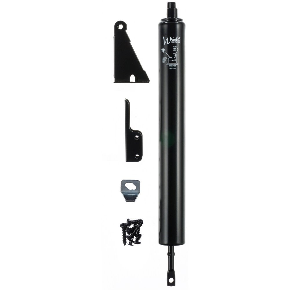 Wright Products Standard Duty Pneumatic Screen Door Closer , Black Finish