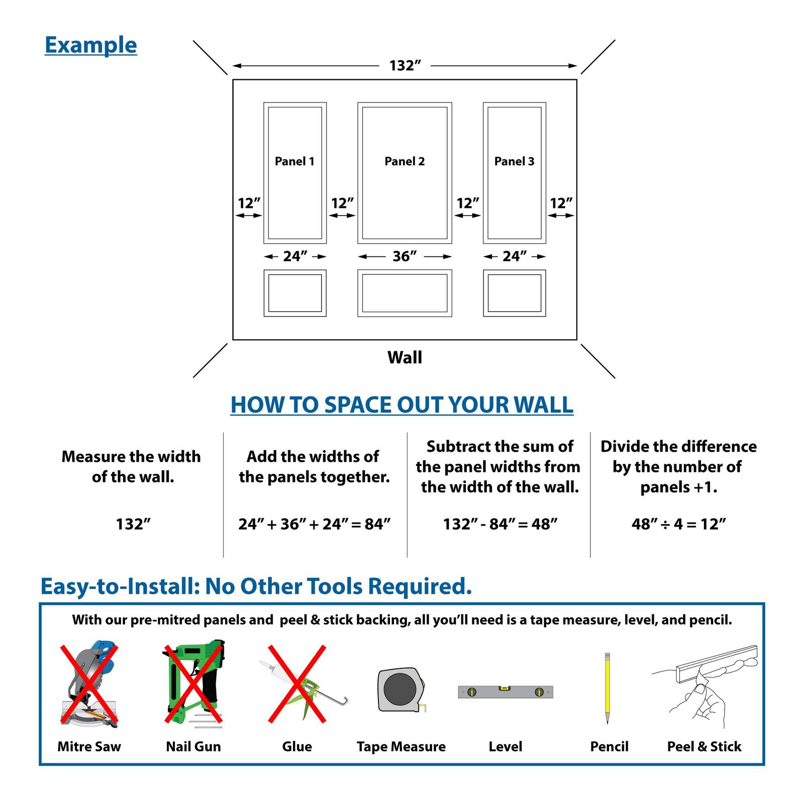Outwater 18″ X 18″ White Pre-Mitered Wall Box Panel Frame Kit with Adhesive,