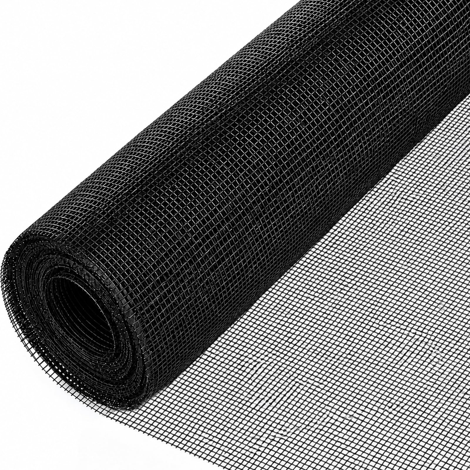 Furloroyal 48″ x 118″ Window Screen Replacement Mesh, Black x 118″,