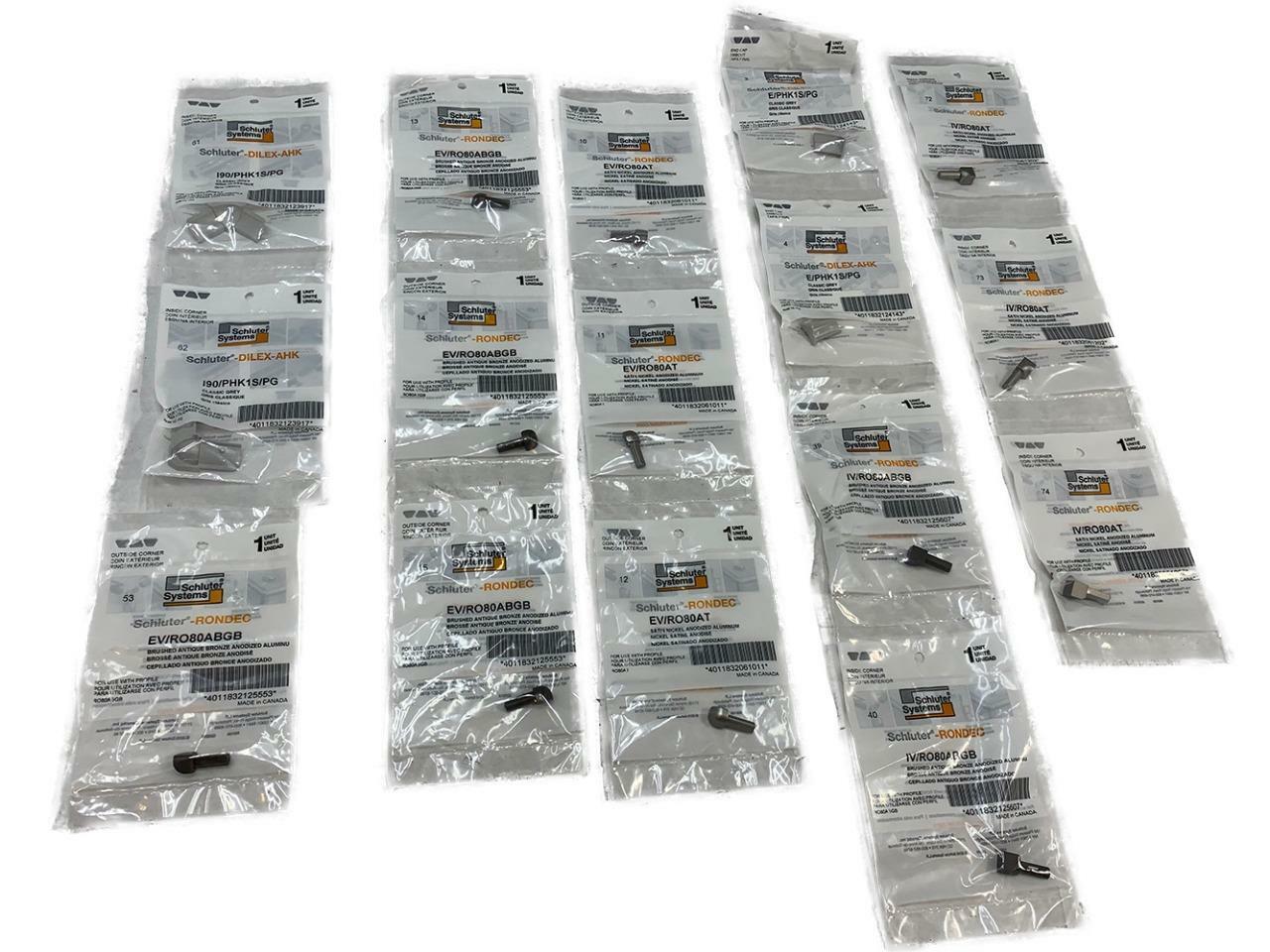 Lot of 16 Qty Various Schluter Systems Rondec NEW FREE FAST SHIP