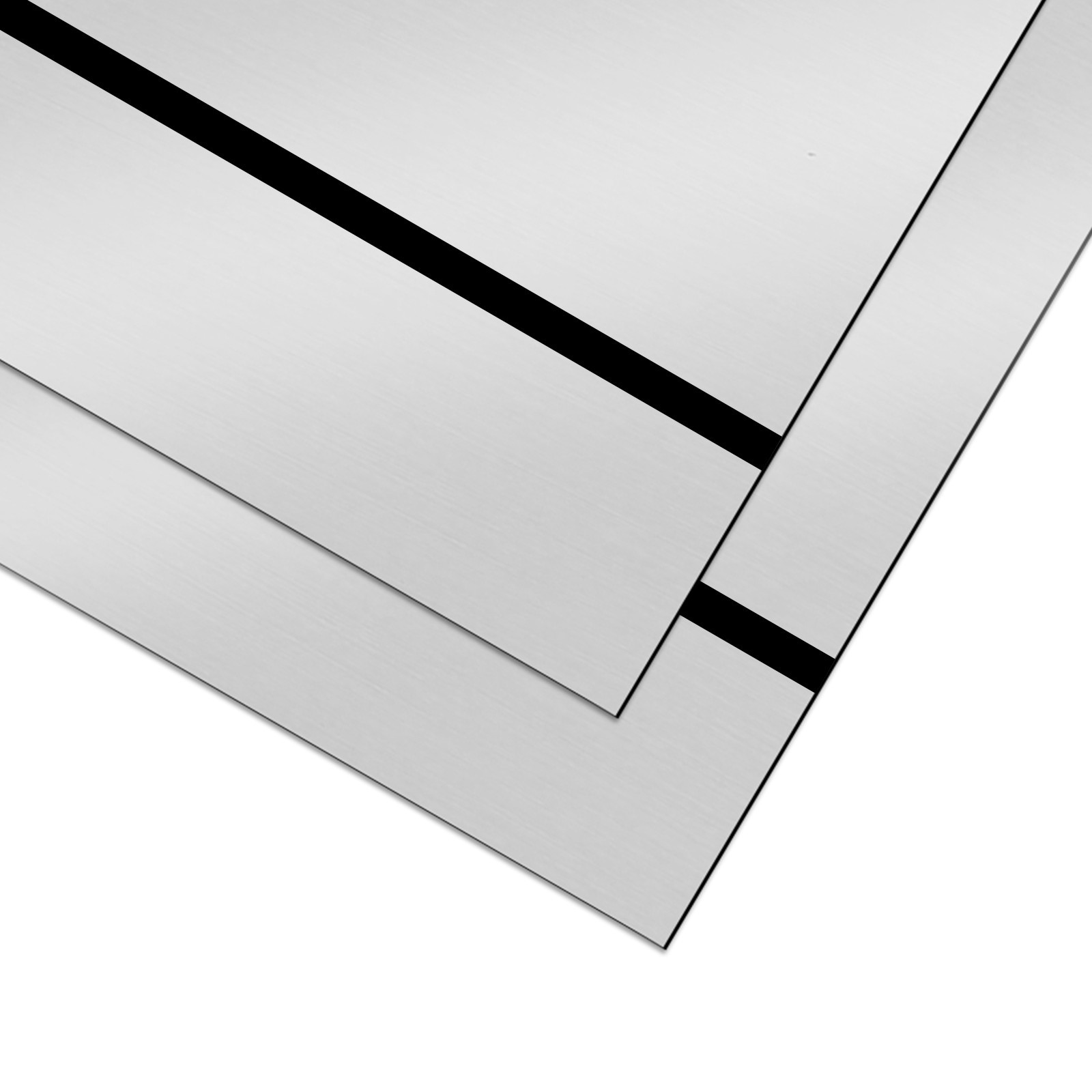 4PCS 12×8″ Laser Engraving Plastic Sheets Mirror Silver ABS Two-Color Sign Blank