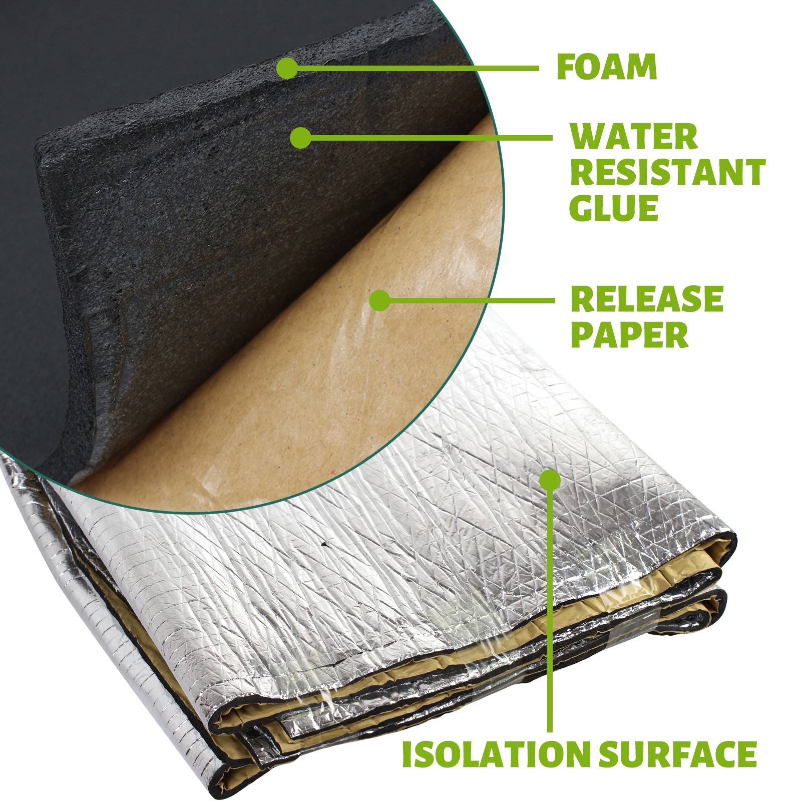 Thickening Aluminum Foam Sound Deadening Insulation Heat Barrier Noise Reduction