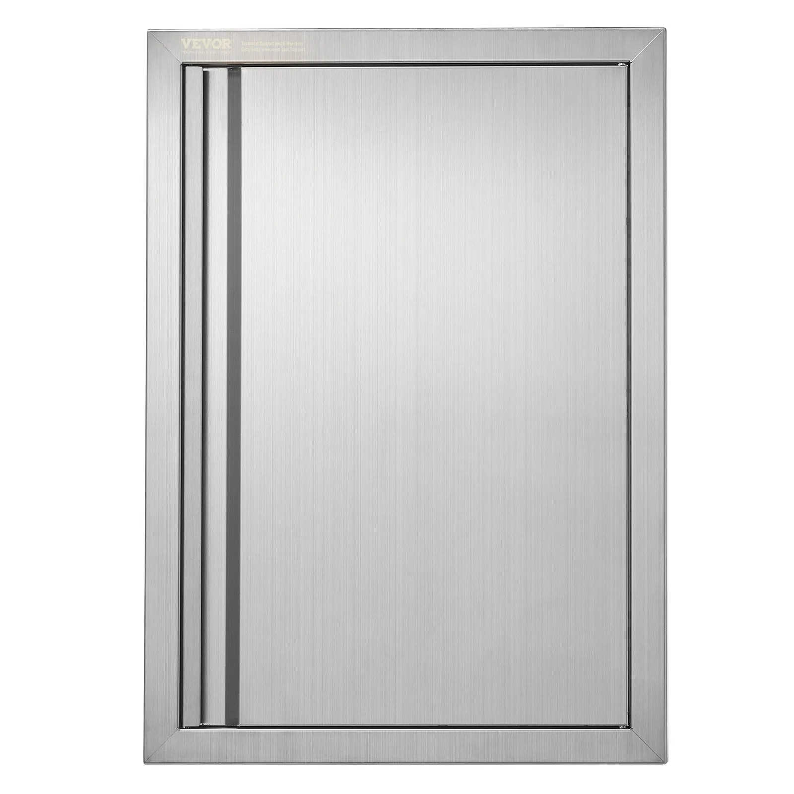 BBQ Access Door, 17W x 24H Inch Single Outdoor Kitchen Door, Stainless Steel Fl