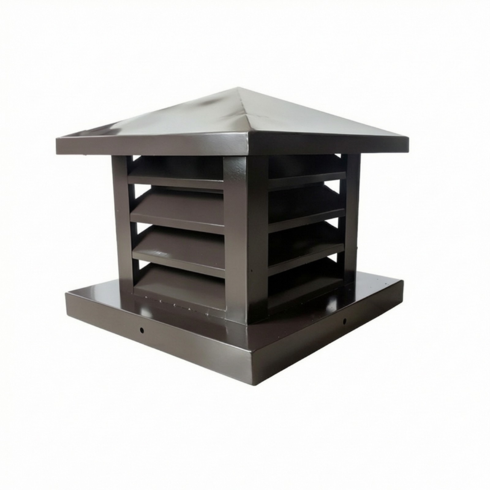 Exhaust Hood with Louvers Louvered Chimney Cap Flush-Mount for Rooftop, Roofers