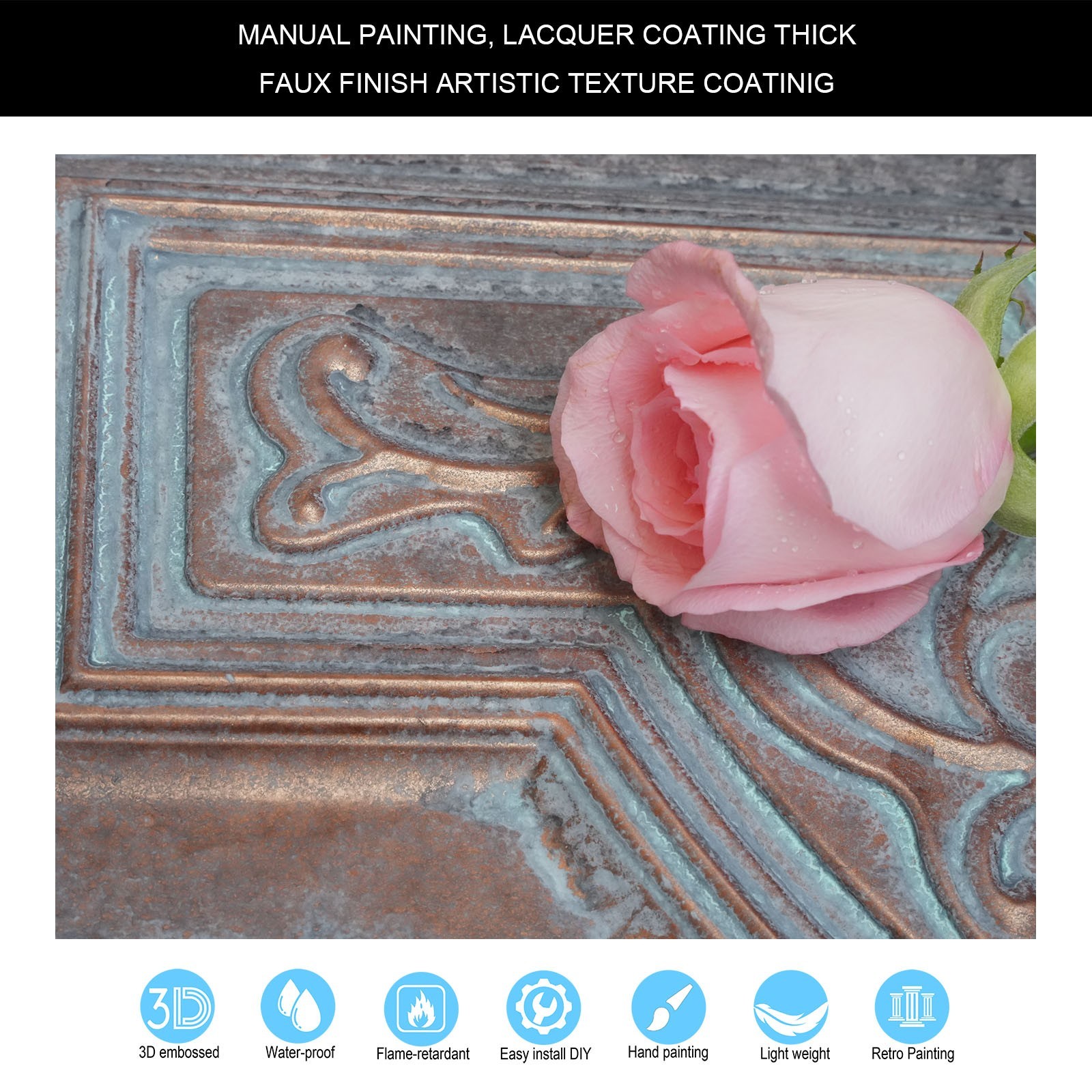 Village style ceiling tiles Decorative pvc panels for Restaurant PL02 10Pcs