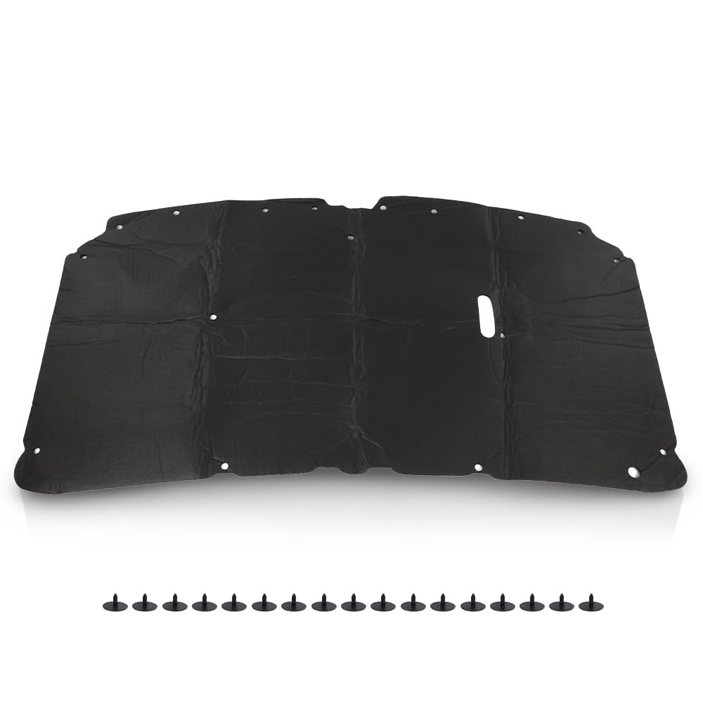Hood Insulation Pad Heat Shield w/ Clips for F250 F350 F450 Super Duty 1999-2007