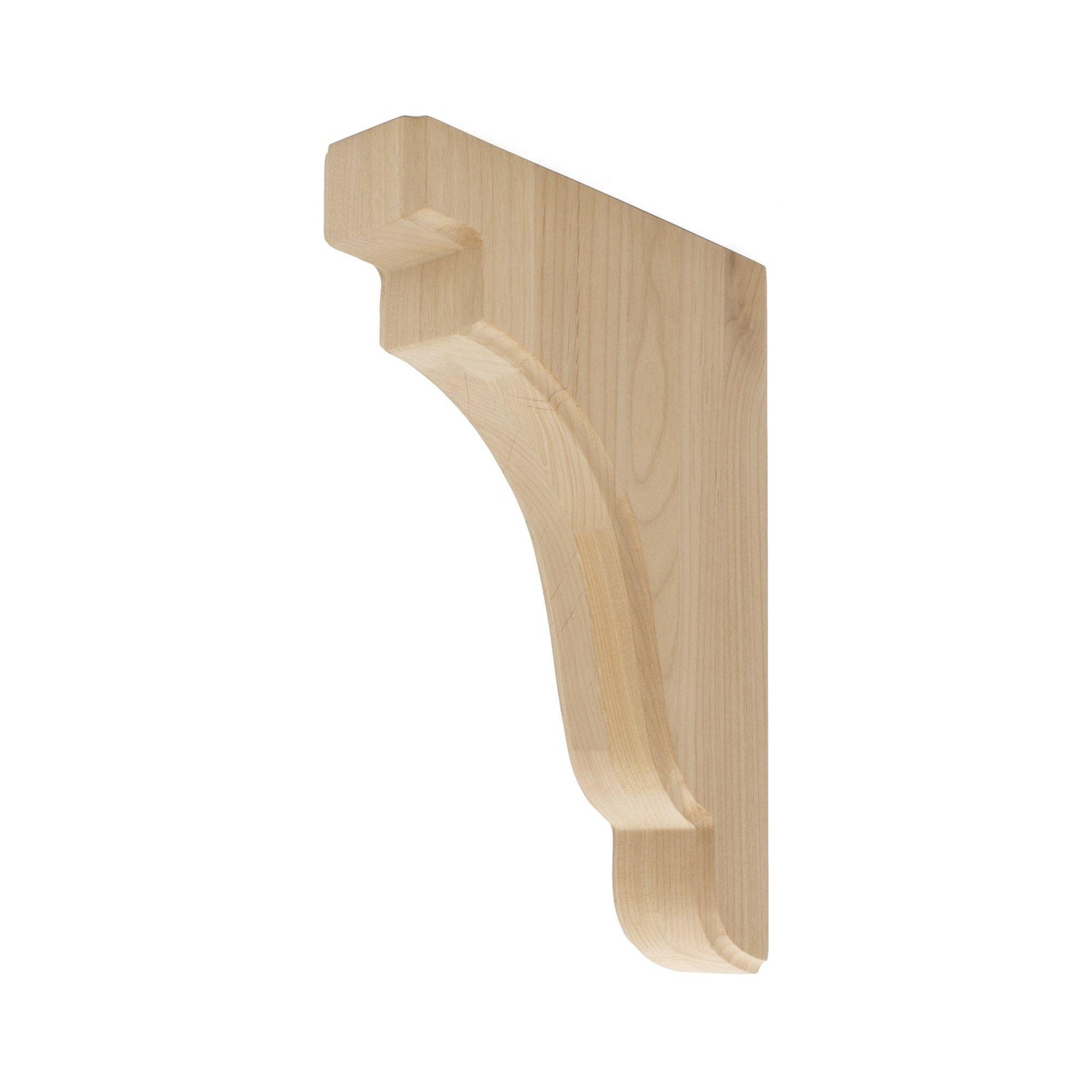 Outwater 10″ x 1-7/8″ x 7″ Unfinished Small Alder Traditional Backet Corbel