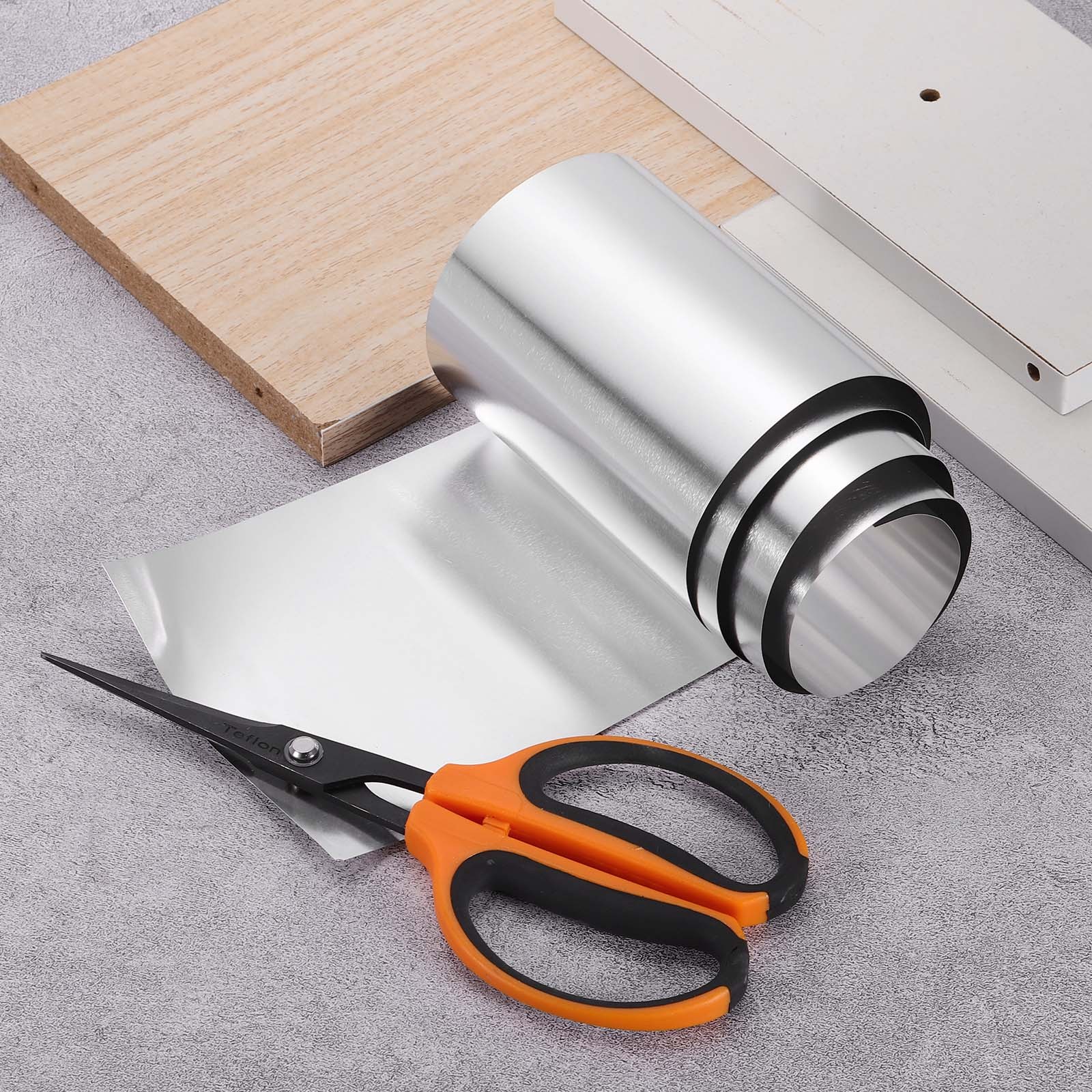 8inx3.3ft Aluminum Flashing Roll 0.1mm Metal Roof Panels for House Repair