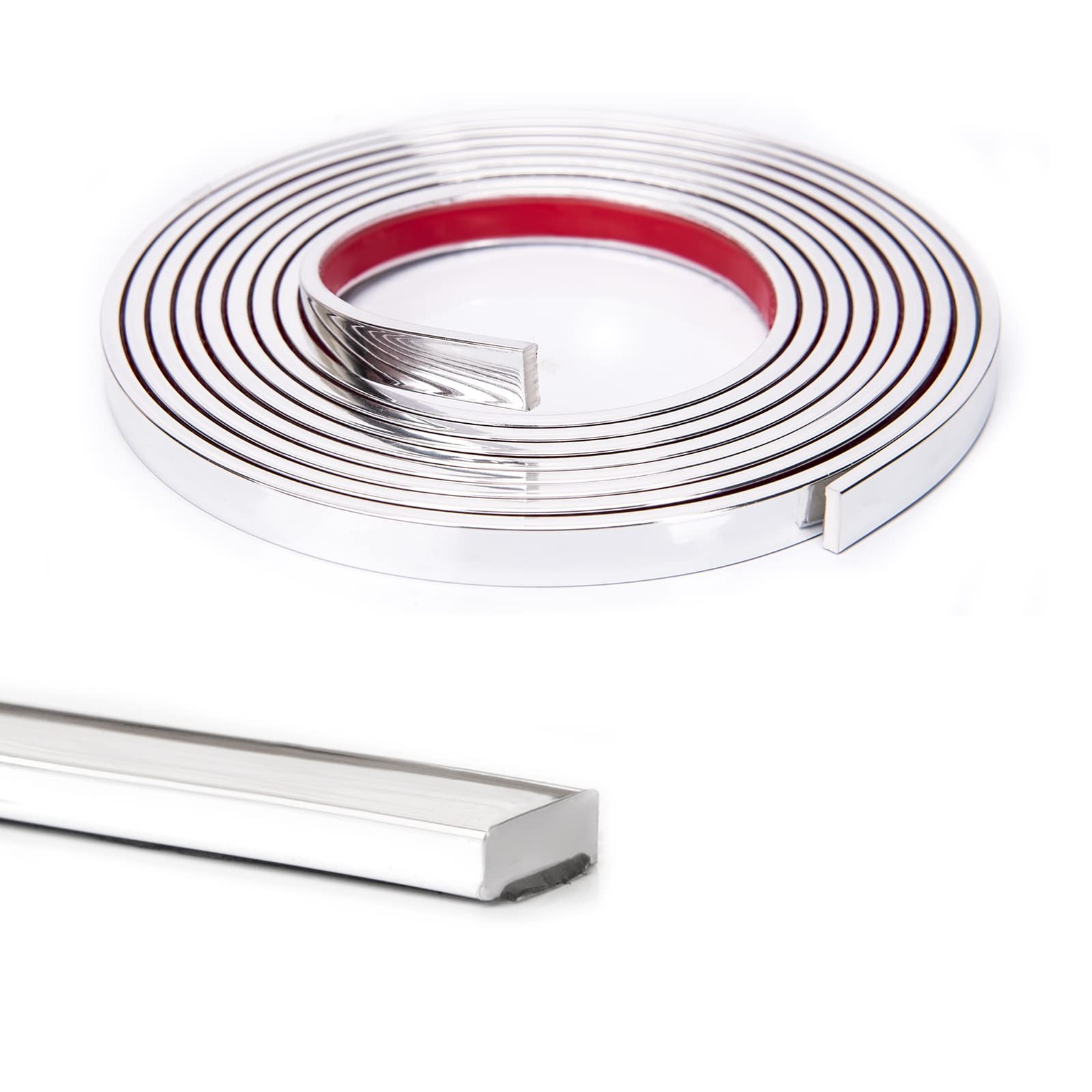 Art3d 10 Ft Peel and Stick Flexible Vinyl Molding 10 Feet, Stainless Steel