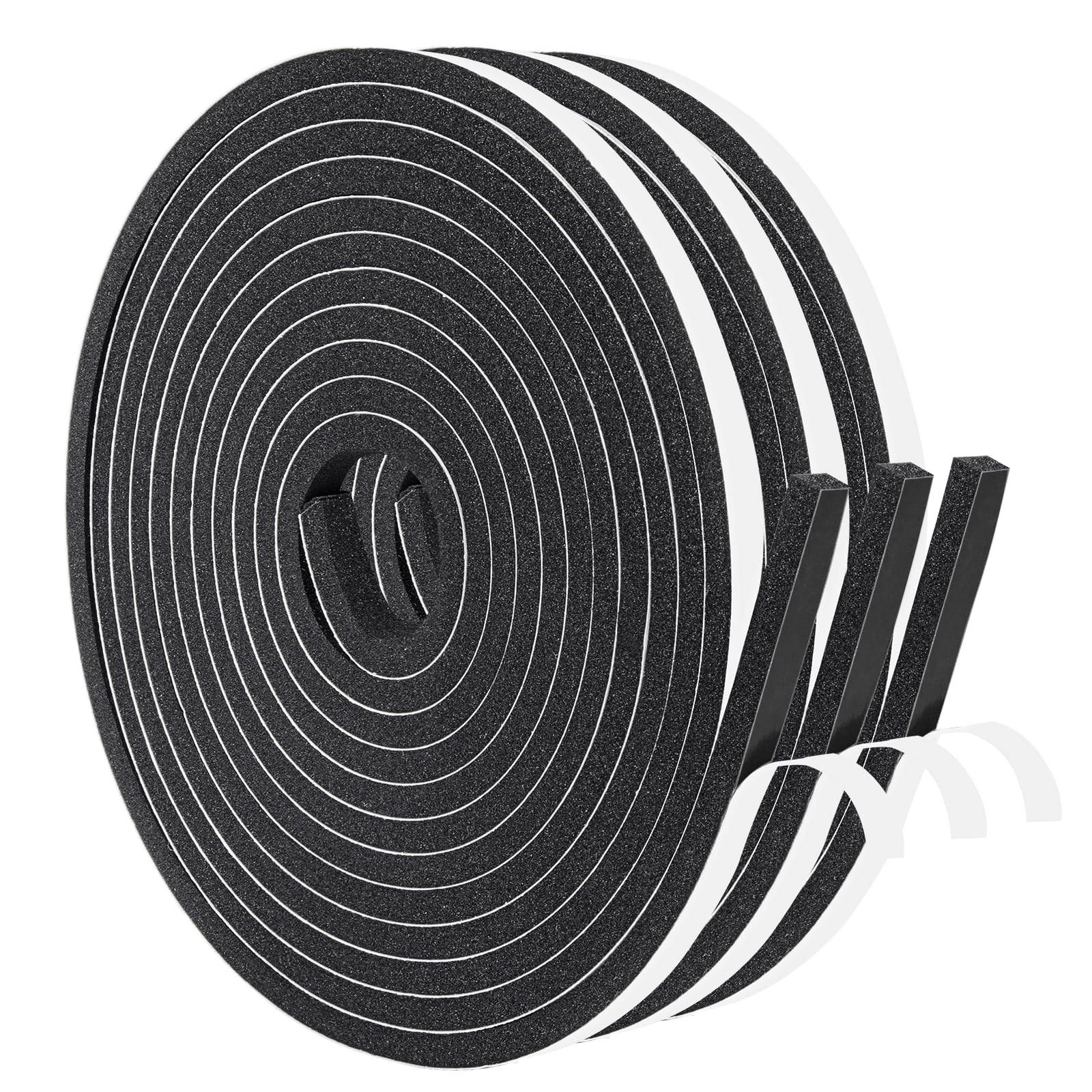 Yotache Foam Tape 3 Strips 1/4″ x1/4″, Weather 1/4″x1/4″x 30FT, Black