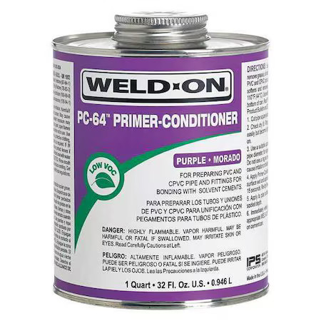 Weld-On 13997 Pc-64 Purple Primer-Conditioner Pvc/Cpvc Quart