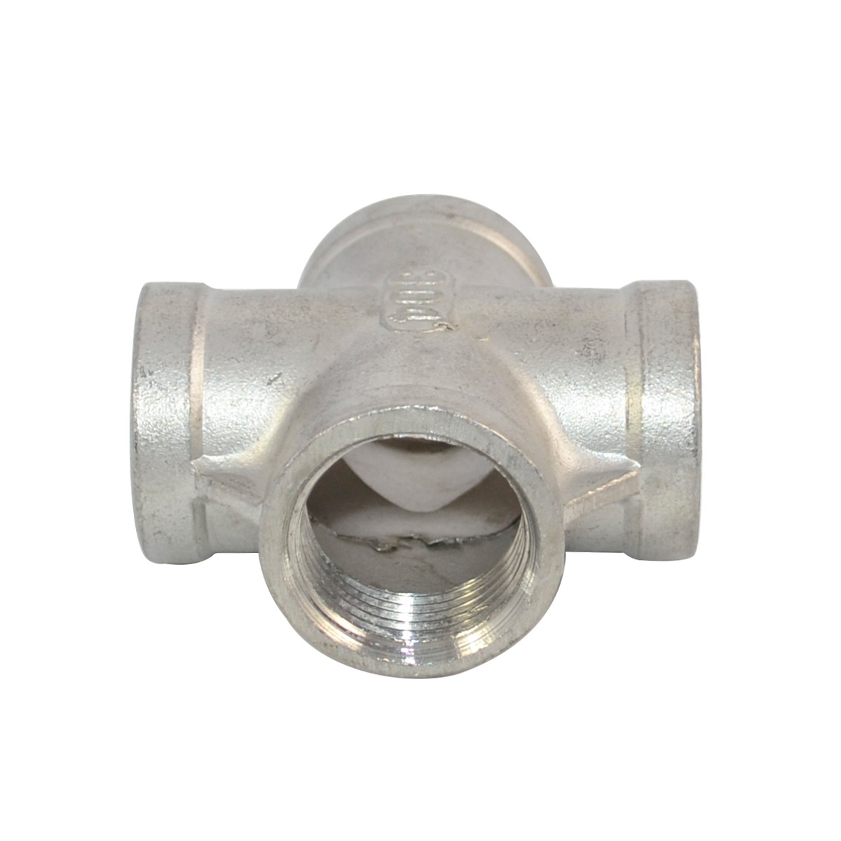 3/4″ NPT Thread 4 Way Cross Coupling Female Pipe Fitting 304 Stainless Steel oil