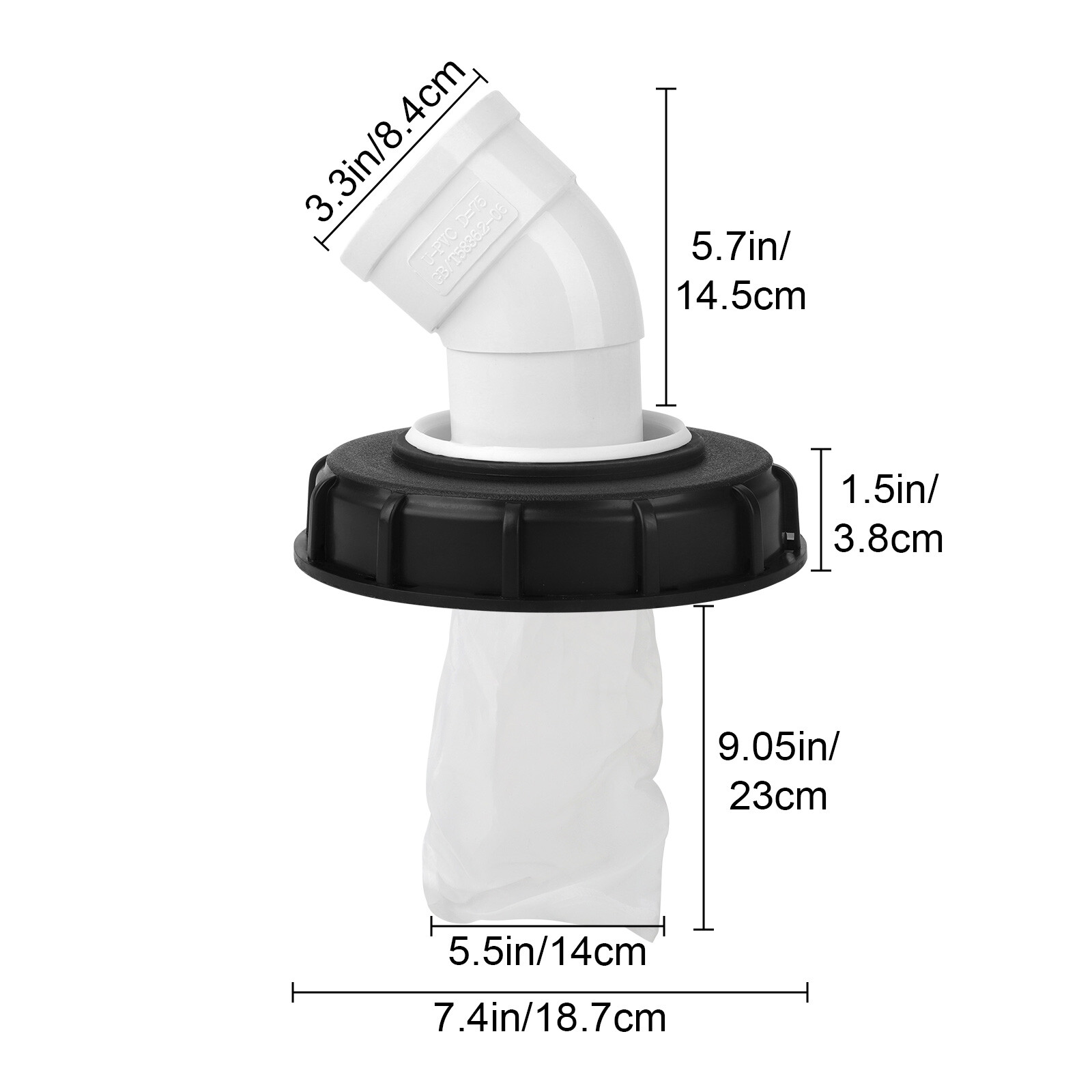 IBC Tote Tank Cover with Filter Tank Cap Ton Barrel Filter Lid Cover
