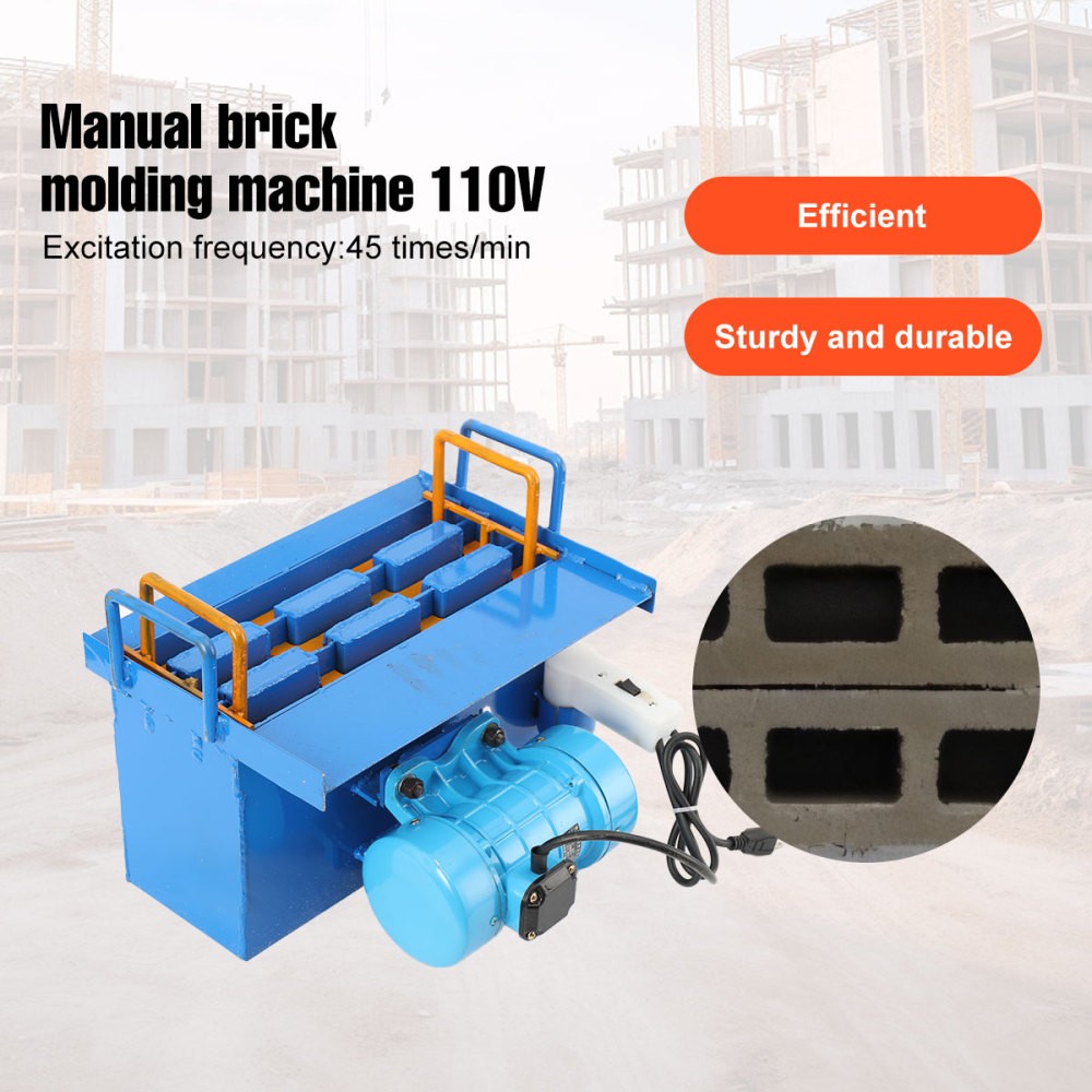 110V Concrete Block Making Machine15.7”x5.9”x7.8”Brick Size for Construction