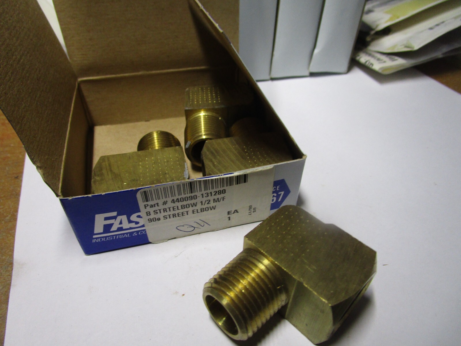 1/2″ x 1/2″ Male NPT x Female NPT Brass Street Elbow QTY 4
