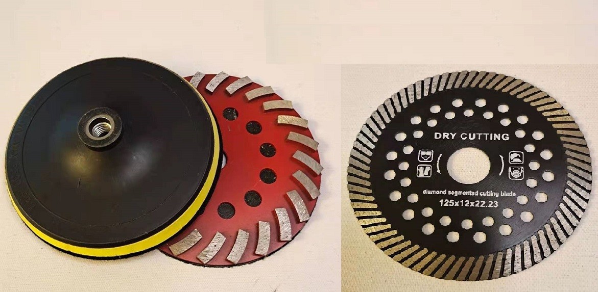 Power Tool Accessories 7″ Turbo Cup Wheel Cutting Blade Set for Masonry Granite