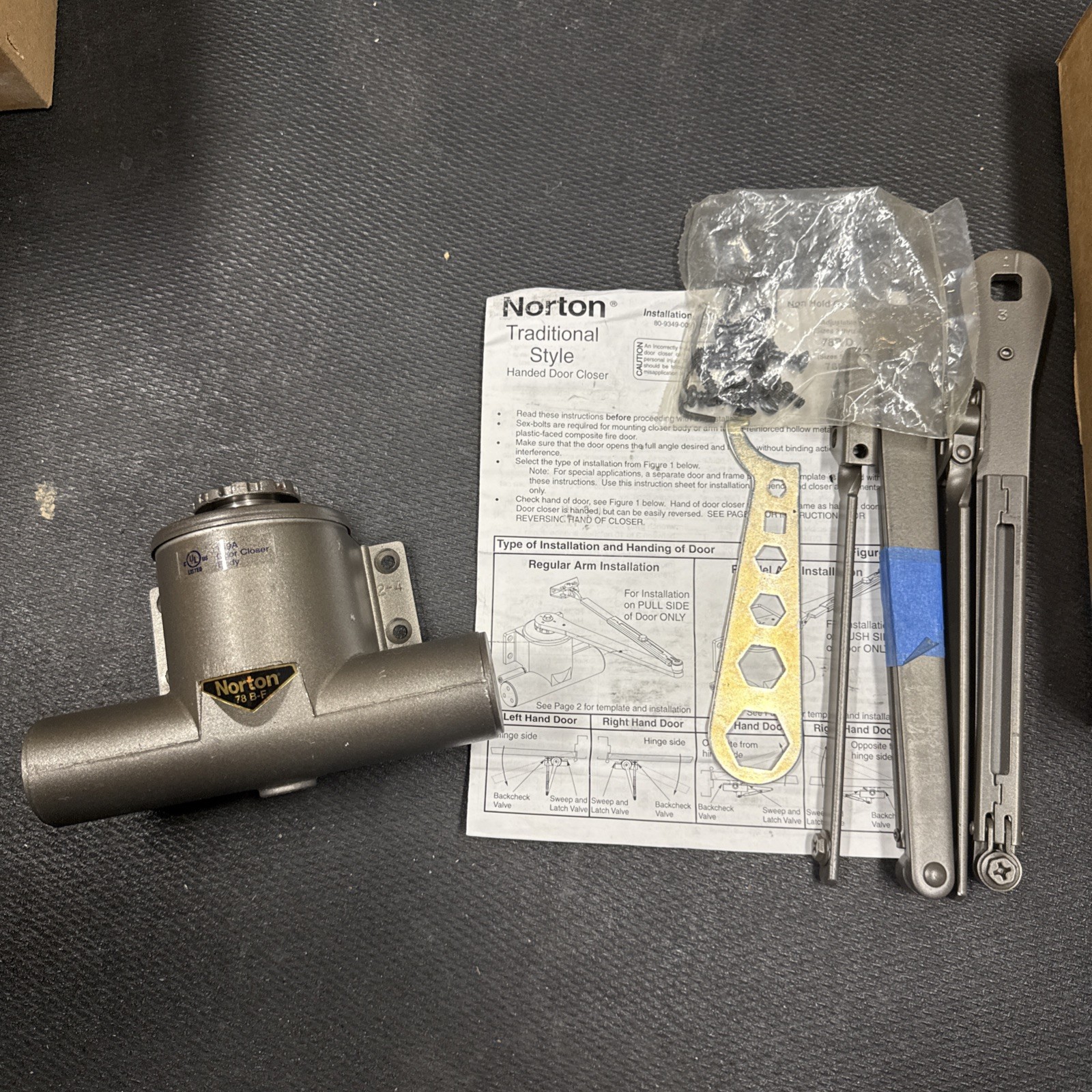 Norton Industrial Door Closer Series 78 B/F universal LH/RH 694 Medium Bronze