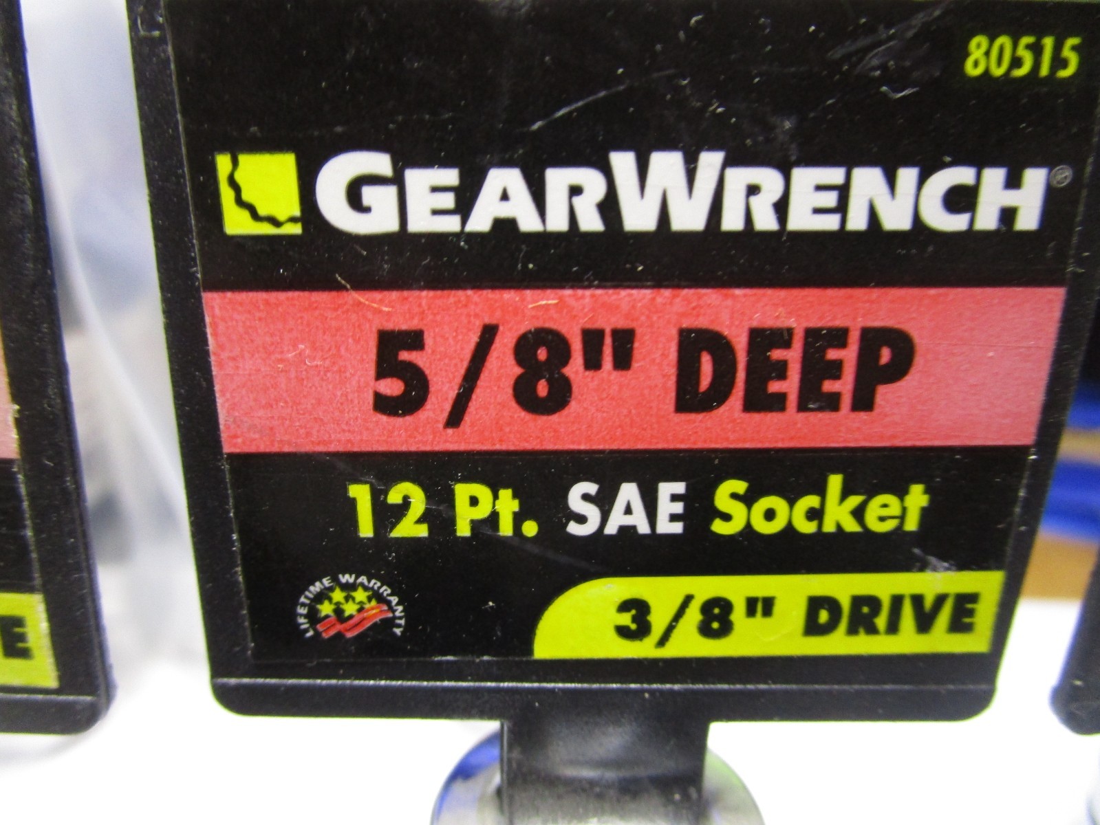 7/16″ 5/8″ 11/16″ 3/4″ and 7/8″ 12Pt 1/2″ Drive GEARWRENCH Deep Socket LOT of 5