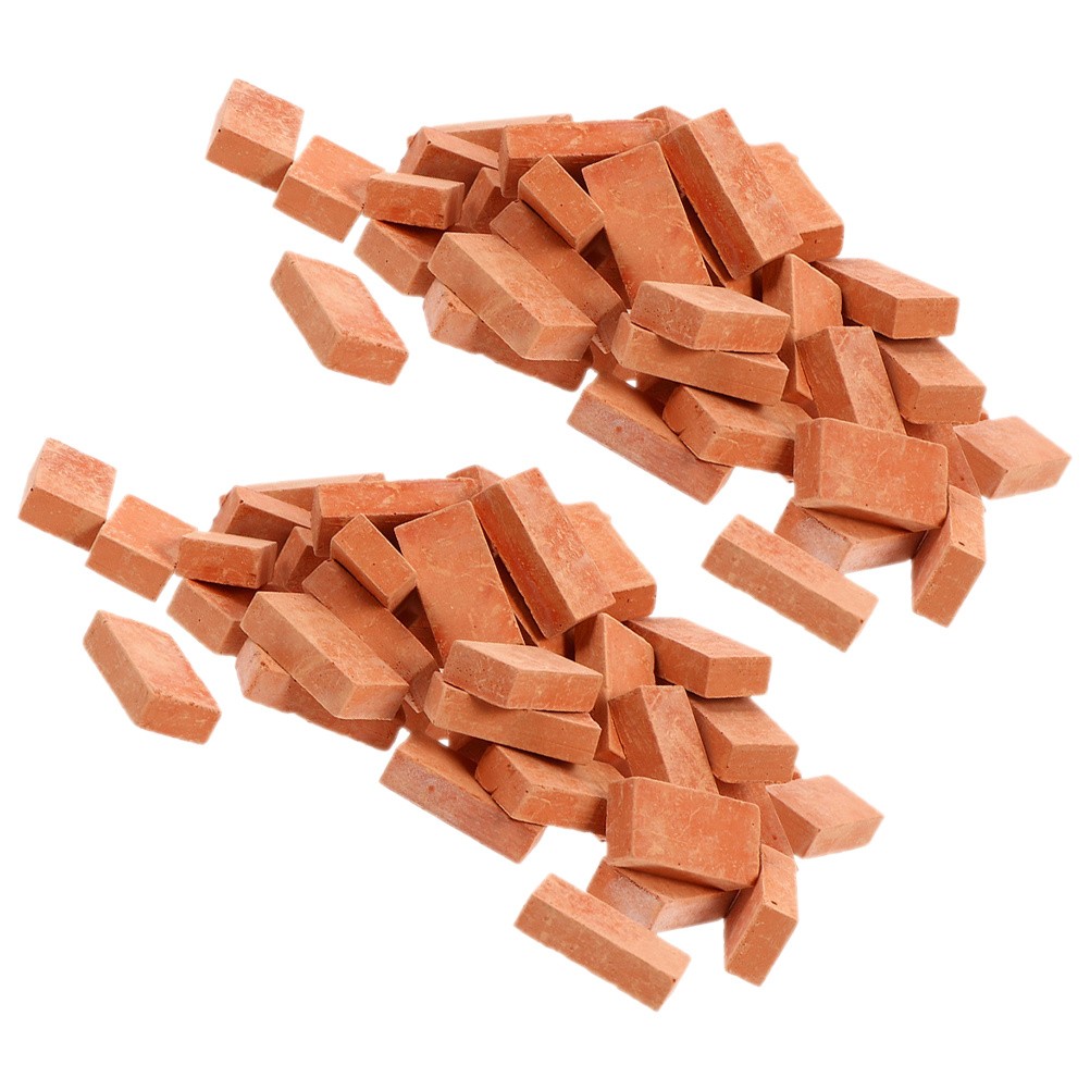 100 Pcs Miniature Clay Bricks Models for Landscape Crafts and Decor