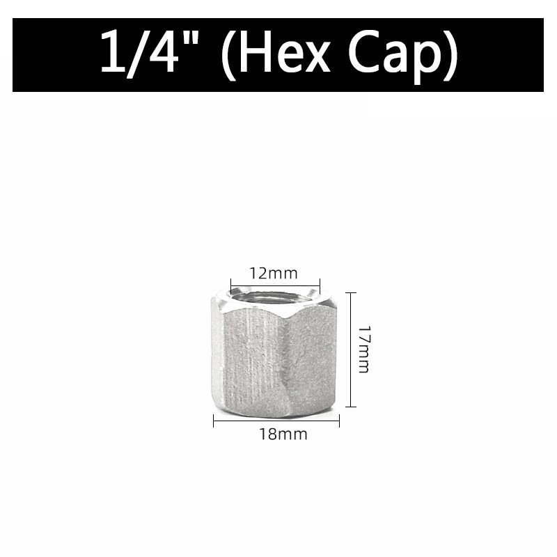 Stainless Steel A2/304 Pipe Fitting Hexagon End Caps Female Thread 1/2″ to 2″