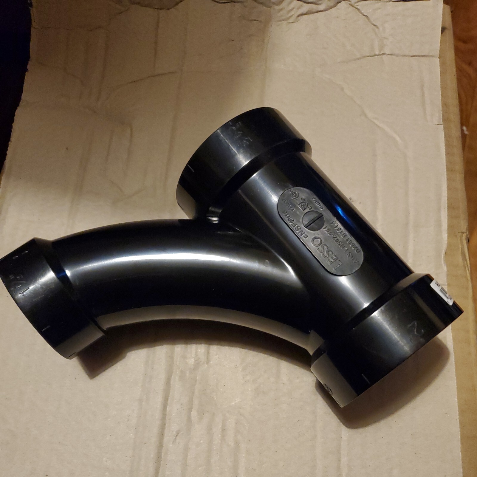 LESSO AMERICA Pipe Black DWV Reducing Combination WYE & Bend 2x2x1-1/2″ ABS DWV