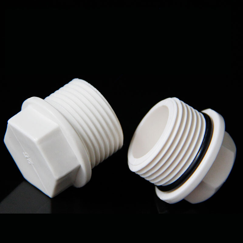 PVC Male Threaded Plug 1/2″ 3/4″ 1″ BSP Pressure Pipe Fitting White/Grey/Blue