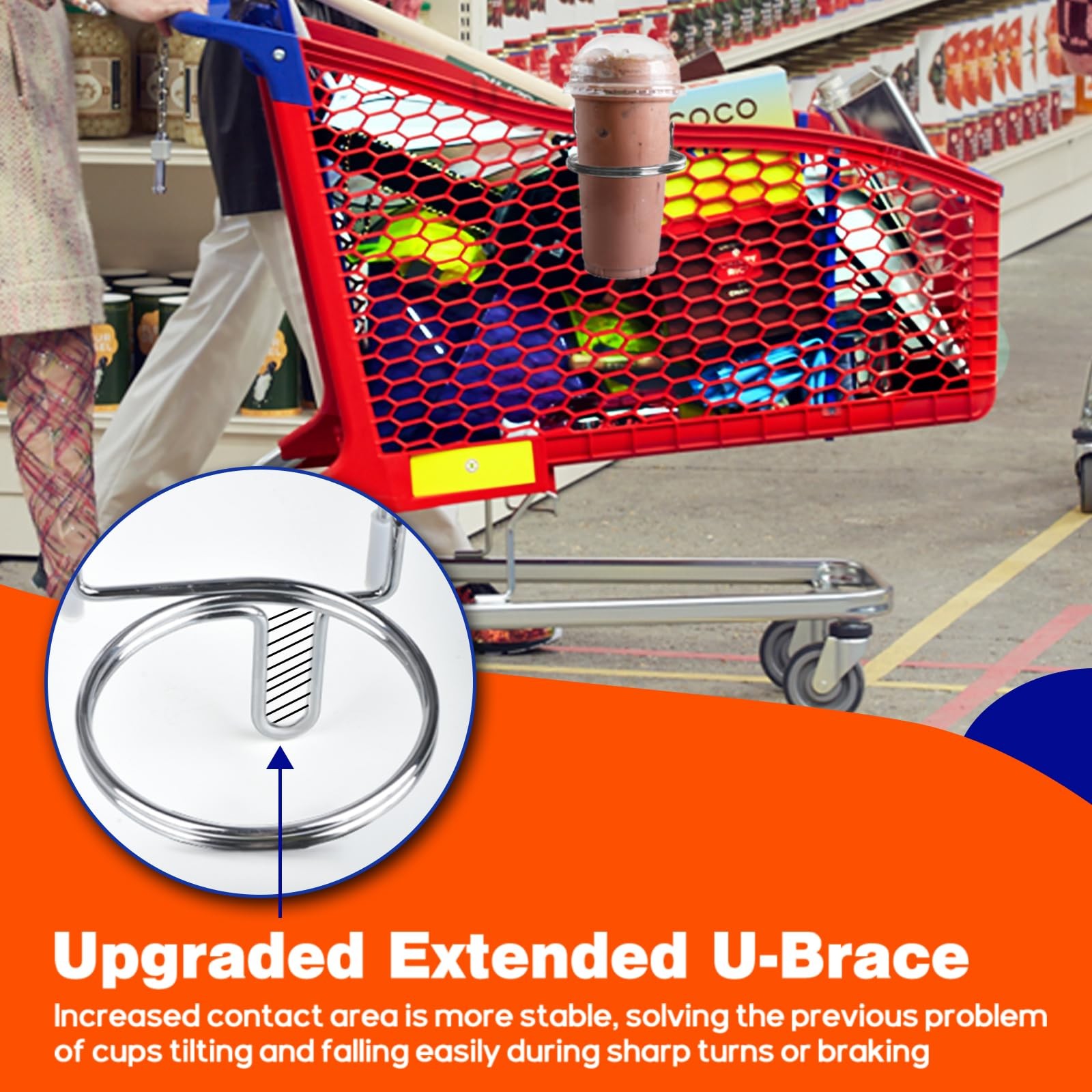 Shopping Cart Cup Holder Portable Cup Holder Shopping Carts Drink Holder For Han