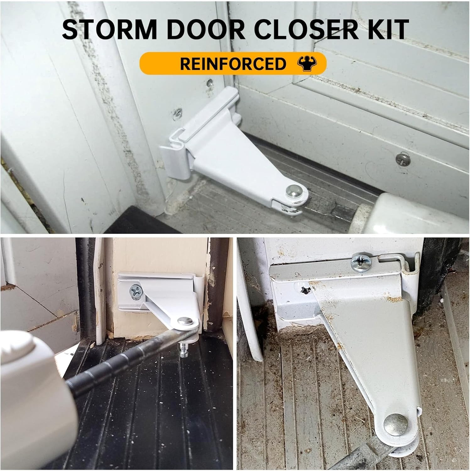 Reinforced Storm Door Closer Bracket Kit Compatible with Andersen Emco Larson