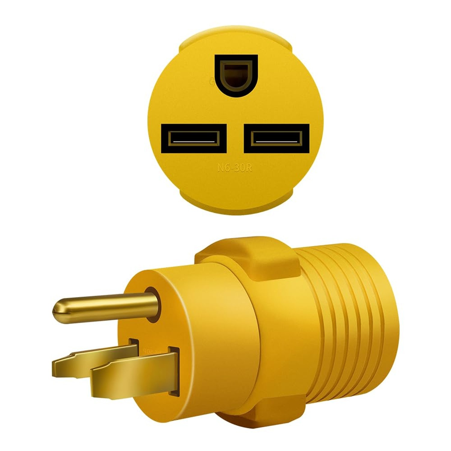 NEMA 6-50P to 6-30R Portable Adapter Welder 50AMP 6-50P 3-prong to 6-30R fema…