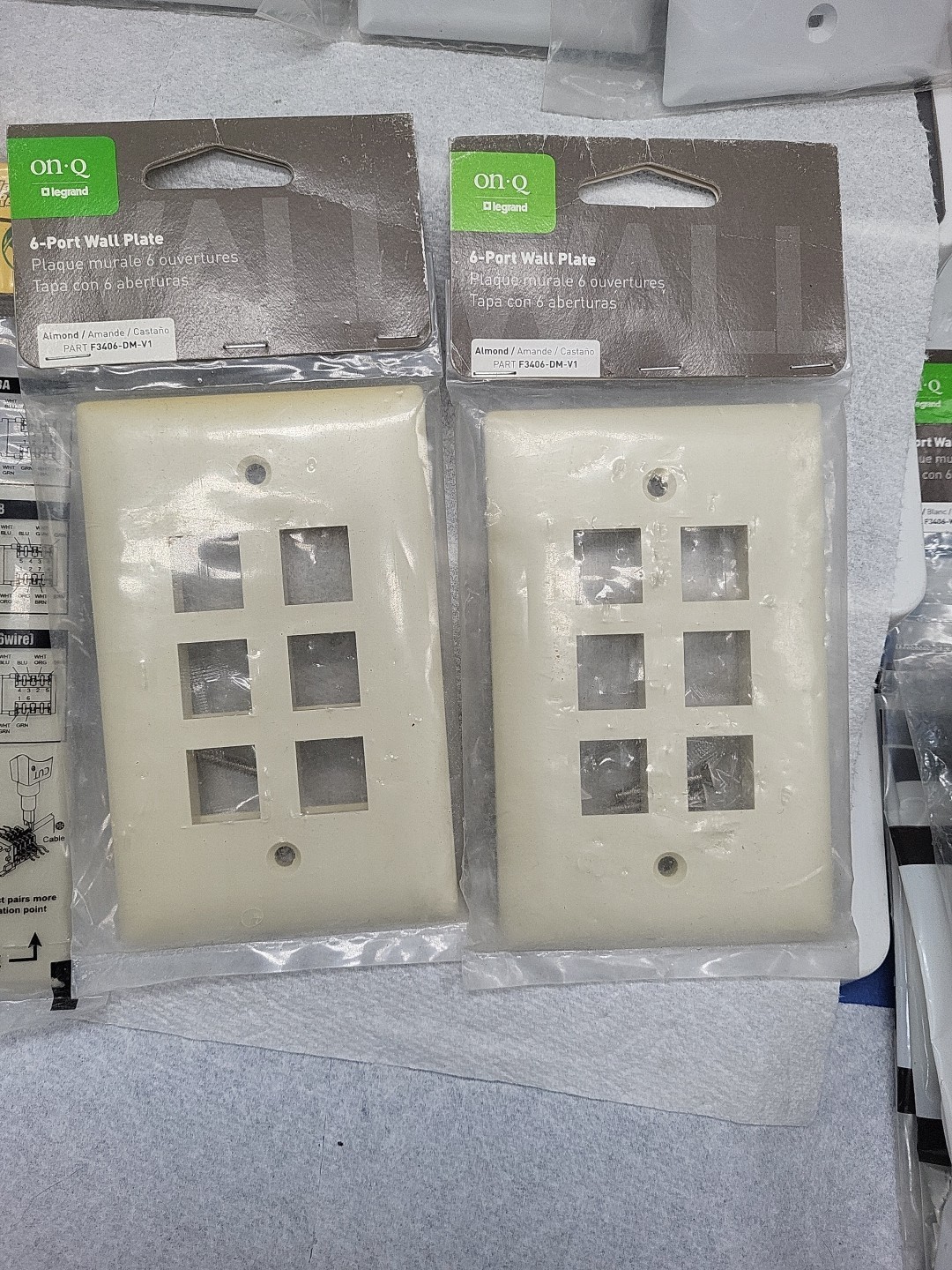 42 Packages Ortronics Other Brands Data Jack Faceplate Wall Plate Cover Lot TA