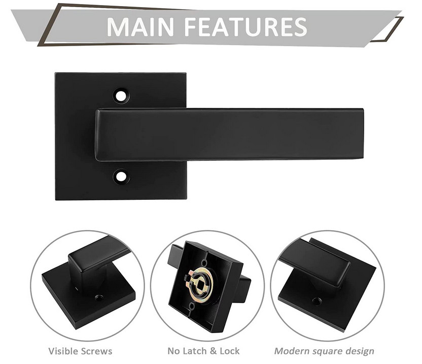 Probrico [Pack of 1]Door Lever Dummy Lever Door Handle for Closets French Doors,