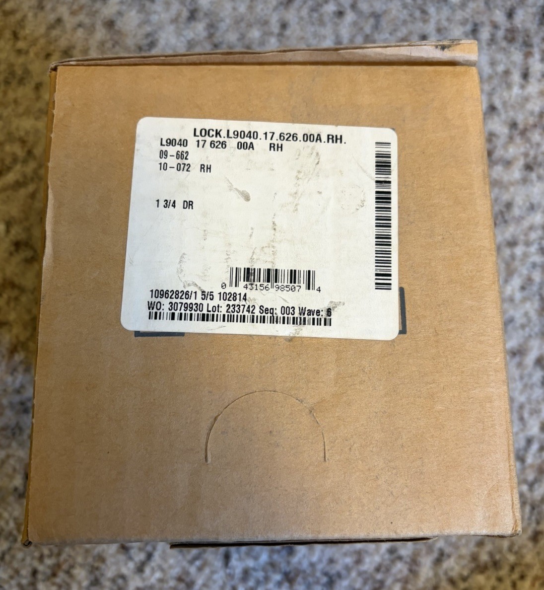 Schlage L9040 17 626 00A RH Lock New In Box