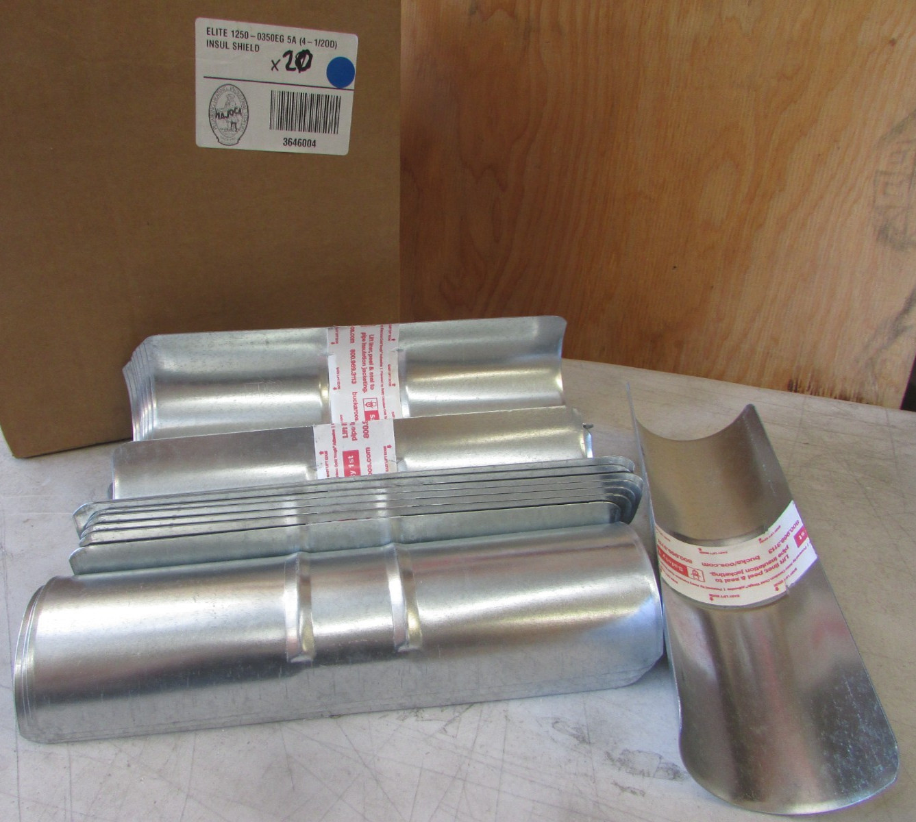 Elite 1250-0350EG 5A – 4-1/2″ OD Insulation Shields – Lot of 20