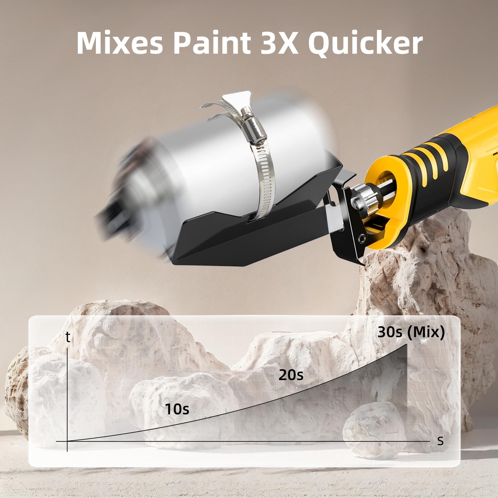Spray Paint Can Shaker for Reciprocating Saw Fits 2-Inch Cans Mixer Tool PC