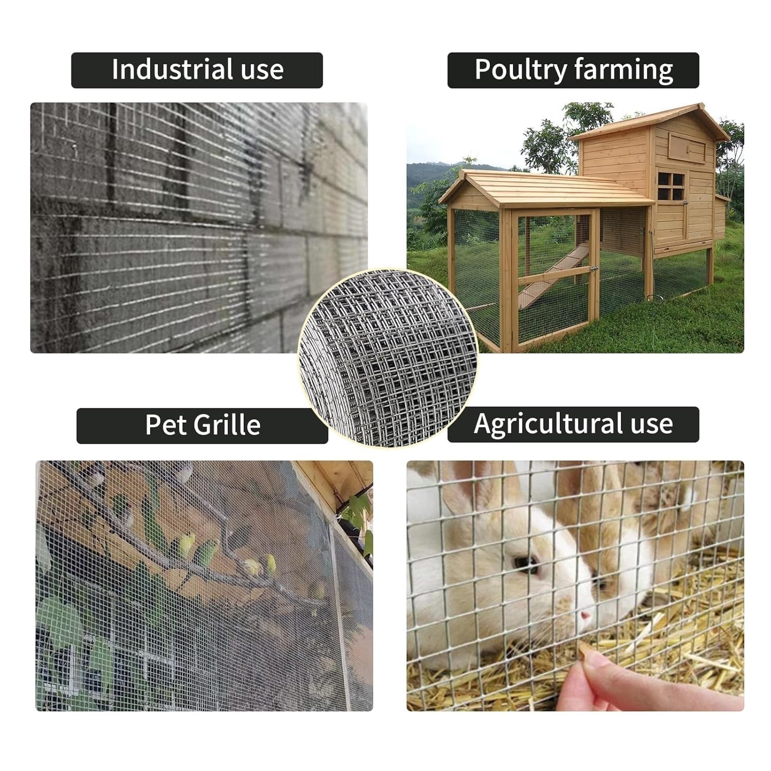 Hardware Cloth 1/4 inch 8″ x 10 ft, Galvanized 23 Gauge Wire Mesh | Welded Wi…