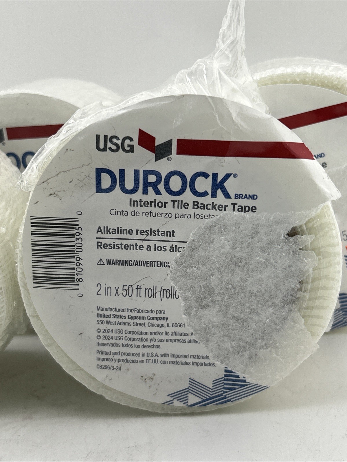 DUROCK USG Interior Tile Backer Tape – 2″ x 50′ Roll, **5-PACK**