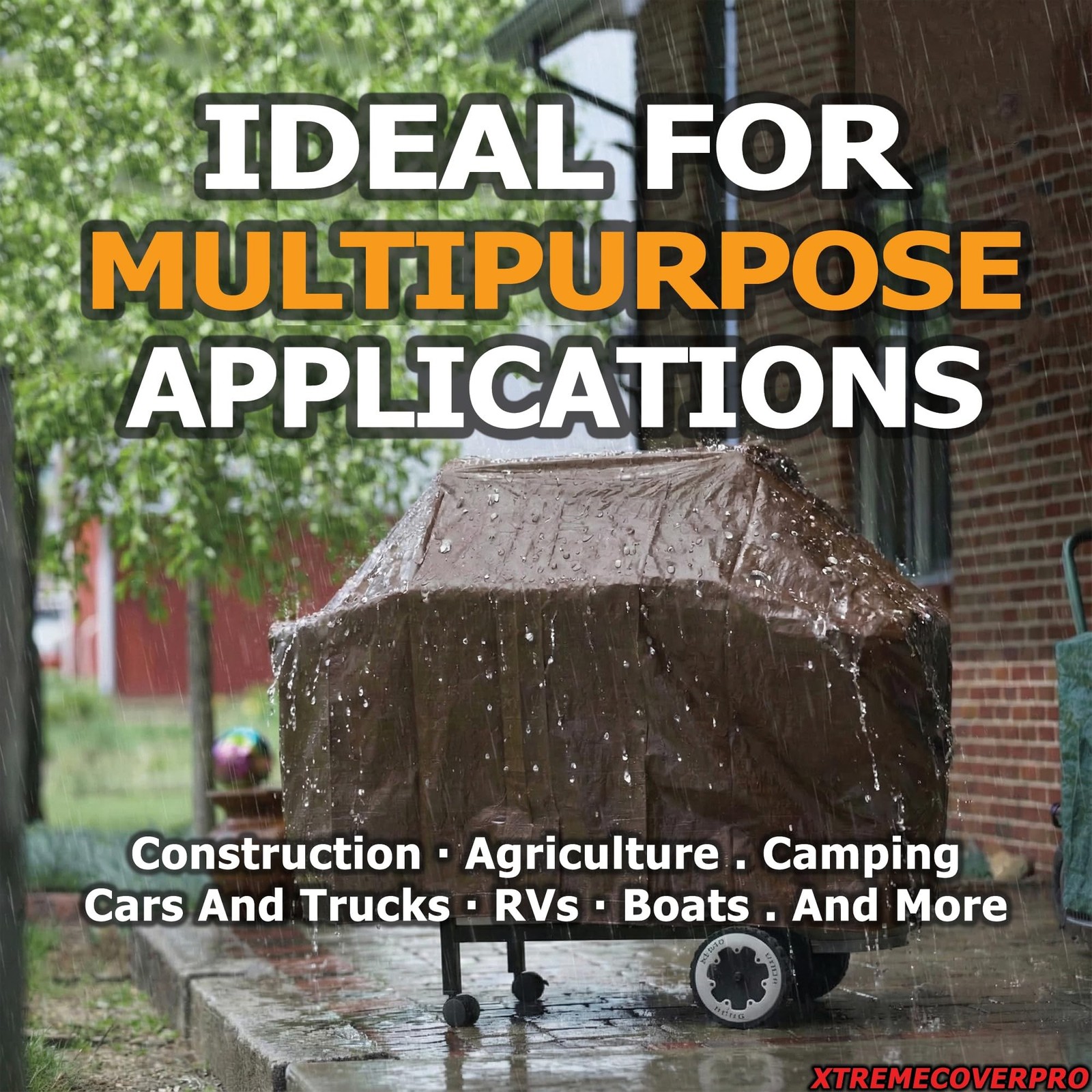 10′ x 20′ Brown Super Ultra Heavy-Duty Tarp– 20 Mil Waterproof & UV-Resist