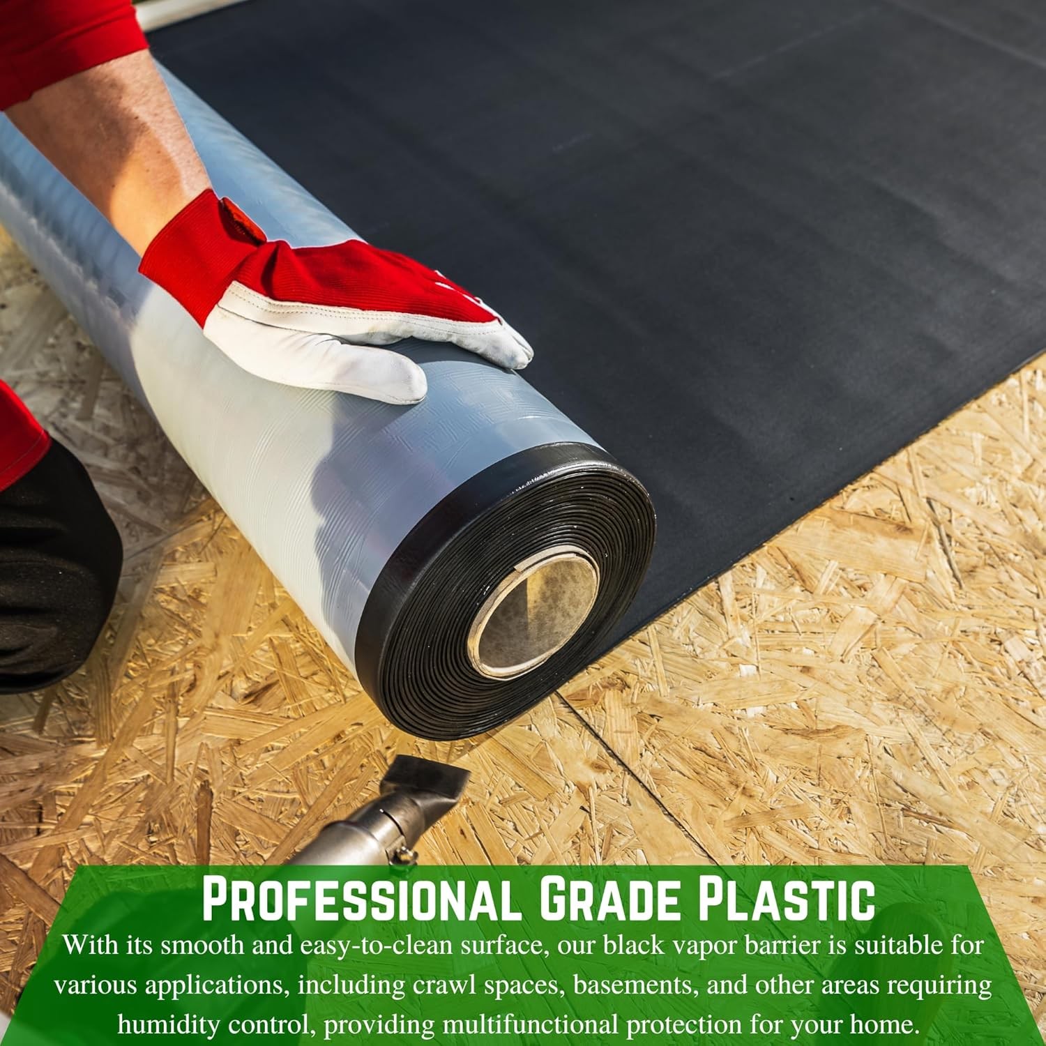 Farm Plastic Supply – Crawl Space Vapor Barrier – 10 Mil – Black Vapor Barrier