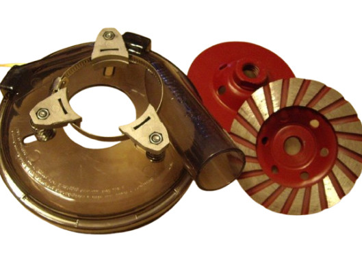 4-1/2″ Diamond Cup Wheel Dust Shroud Kit 5/8″-11 Angle Grinder Concrete Stone