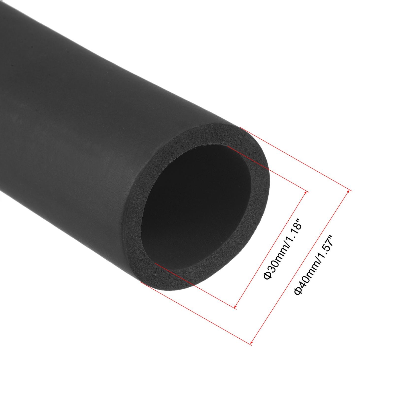 Foam Tubing for Handle Grip Support, Pipe Insulation 30mm ID 40mm OD 1m Black