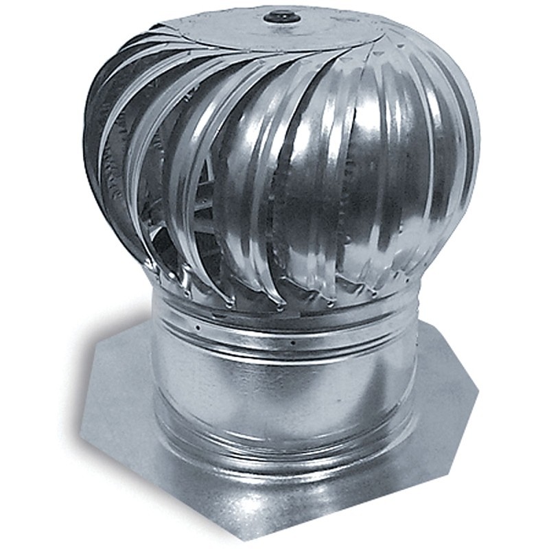 Master Flow AIC12 Rotary Turbine Ventilator, 12 in Dia Throat, Aluminum, Mill