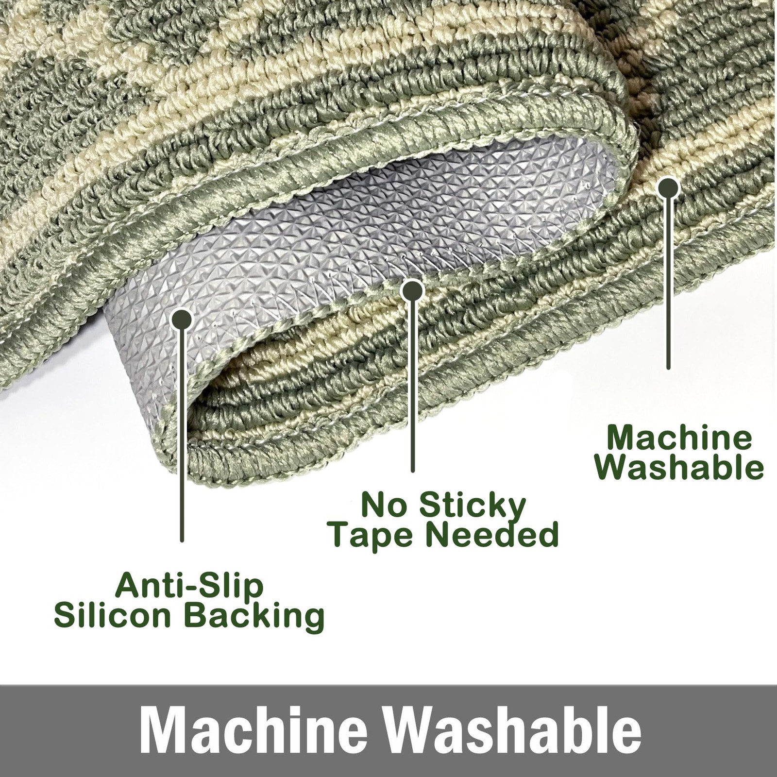 Thrilrug 8 X 30 15Pcs Soft Stairs Carpet Non Slip Machine Washable 8 X 30 Inch