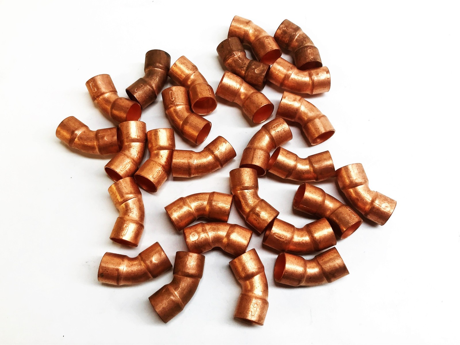 Unbranded 1/2″ Sweat 45 Degree Copper Elbow Coupling [Lot of 27] NOS