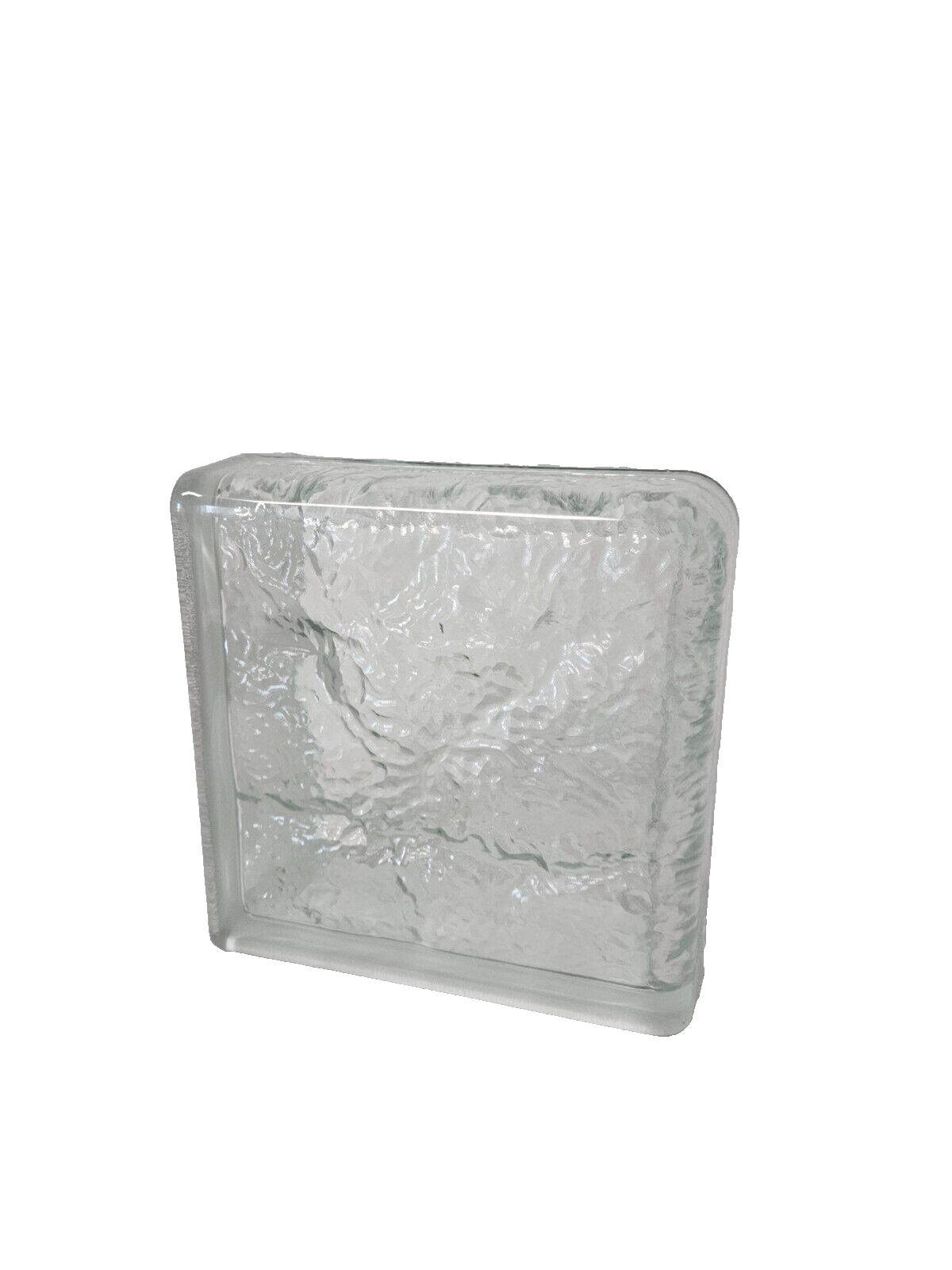 Glass Block – Seves 8x8x4 Cortina Double End Block (7 3/4″ x 7 3/4″ x 3 7/8″)